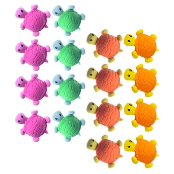24 бр. Декоративен гумичка във формата на костенурка, студентски подарък за дете, гумичка във формата на костенурка (случаен цвят)