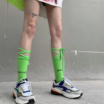 Дамски чорапи с кръстосана завязкой в стил Лолита, Модерен и персонализирани Чорапи и чорапи със средна дължина